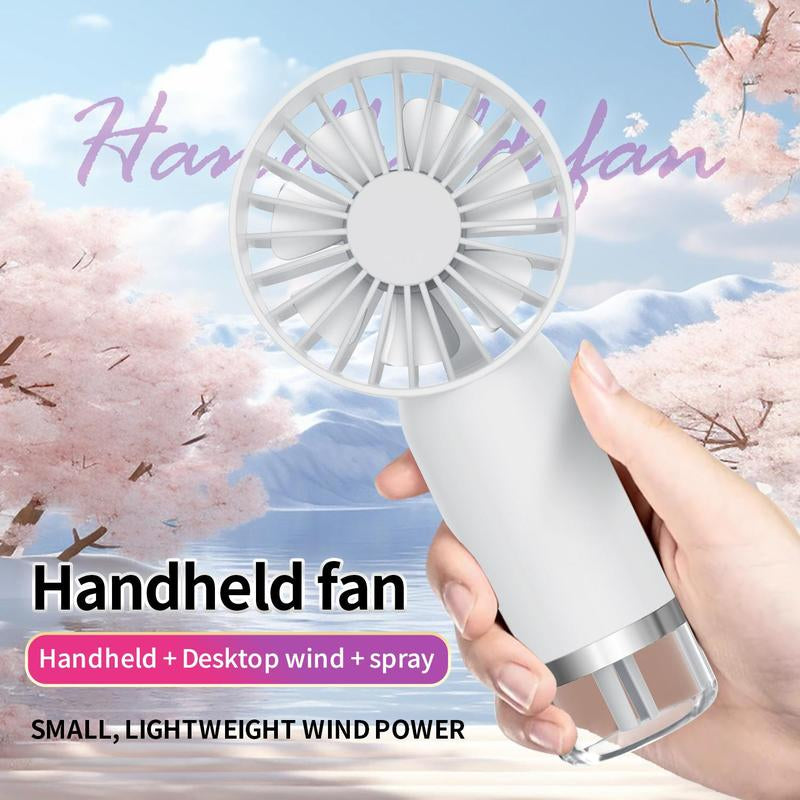 Handheld Misting Fan, USB Rechargeable Handheld Spray Fan, Portable Handheld Spray Fan, Portable Fan for Home, Office, Travel, Outdoor, Back to School Gifts