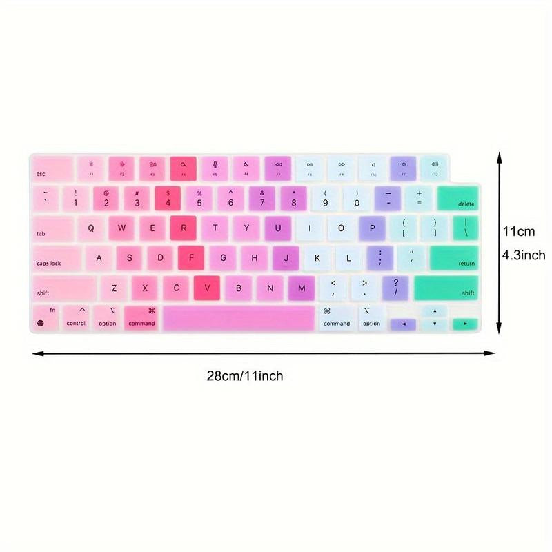 Fashionable Laptop Keyboard Silicone Cover Skin, 1 Count Dust-Proof Keyboard Covers, Premium Ultra-Thin Silicone Keyboard Skin Compatible with Macbook Air 13" 15.3"(A2681 A2941)/2021 Pro/Max Pro 14" 16" (A2442 A2485) Mac M1