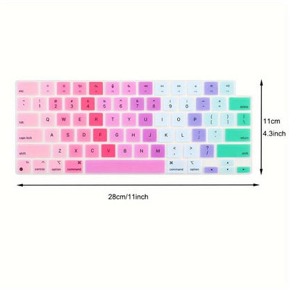 Fashionable Laptop Keyboard Silicone Cover Skin, 1 Count Dust-Proof Keyboard Covers, Premium Ultra-Thin Silicone Keyboard Skin Compatible with Macbook Air 13" 15.3"(A2681 A2941)/2021 Pro/Max Pro 14" 16" (A2442 A2485) Mac M1