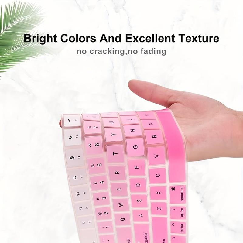 Fashionable Laptop Keyboard Silicone Cover Skin, 1 Count Dust-Proof Keyboard Covers, Premium Ultra-Thin Silicone Keyboard Skin Compatible with Macbook Air 13" 15.3"(A2681 A2941)/2021 Pro/Max Pro 14" 16" (A2442 A2485) Mac M1