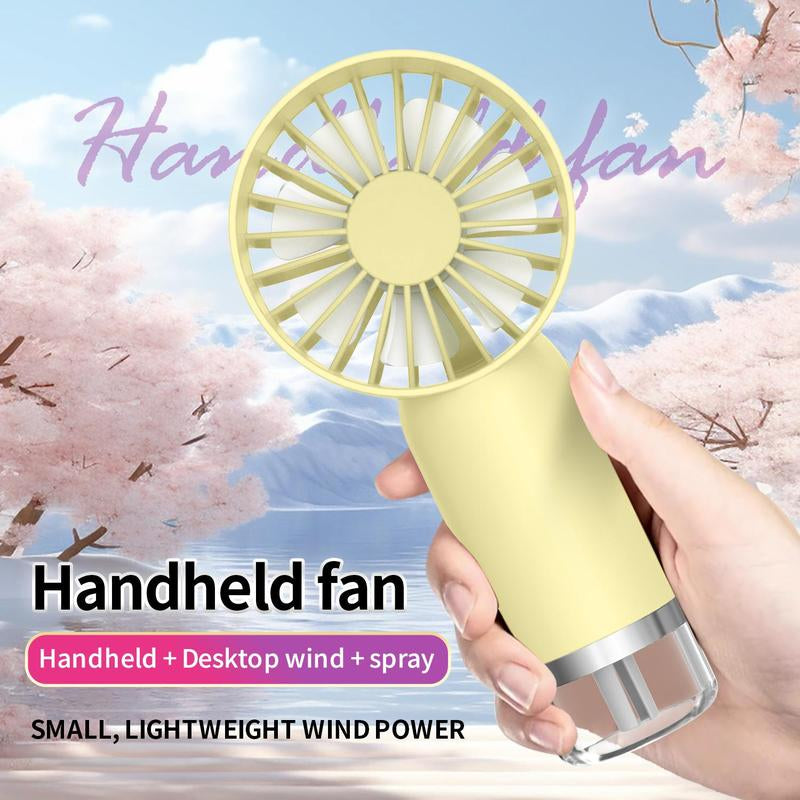Handheld Misting Fan, USB Rechargeable Handheld Spray Fan, Portable Handheld Spray Fan, Portable Fan for Home, Office, Travel, Outdoor, Back to School Gifts